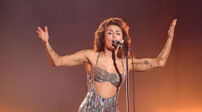 Foto de archivo de AFP de la presentación de Miley Cyrus en la edición número 68 de los premios Grammy.