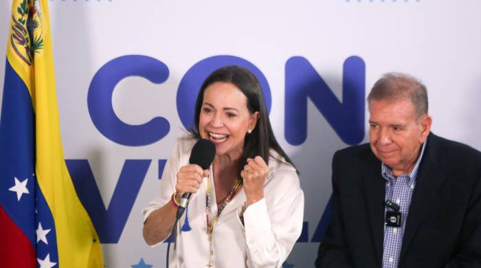 Machado indicó que la oposición ha logrado obtener el 73 % de las actas emitidas en las presidenciales de este domingo, que dan la victoria al exembajador Edmundo González Urrutia.