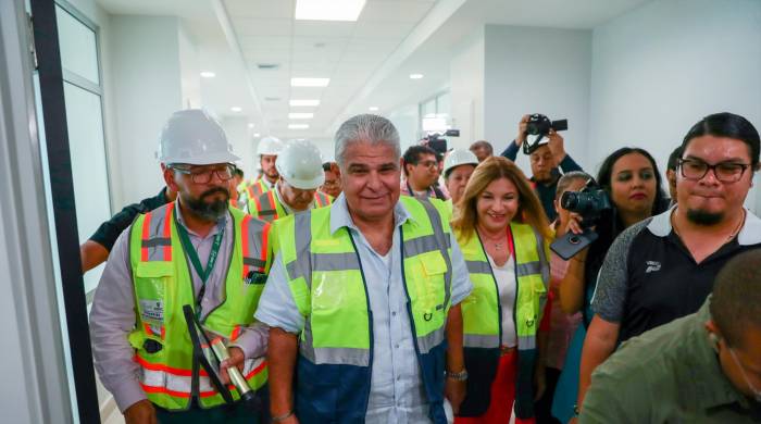 El presidente de Panamá, José Raúl Mulino, durante su visita a la provincia de Colón, el pasado 2 de agosto.