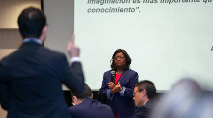 Lucy Molinar, ministra de Educación, en el conversatorio ‘Futuro de la educación’.