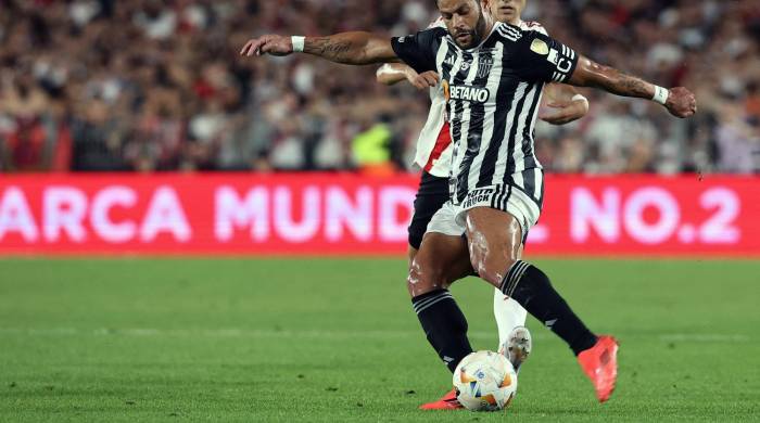 El futbolista del Atlético Mineiro, Hulk, durante el partido contra River Plate.