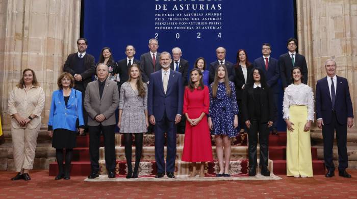 Imagen de la recepción oficial a los premiados en el Princesa de Asturias.