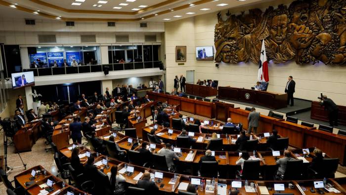 Vista del pleno de la Asamblea Legislativa en la ciudad de Panamá el 2 de noviembre de 2023.