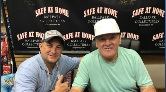 En una visita a los Estados Unidos, tuvo la oportunidad de conversar con el más grande hiteador del béisbol, Pete Rose.