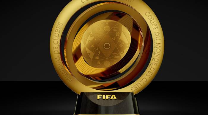 El trofeo para el ganador del Mundial de Clubes 2025.