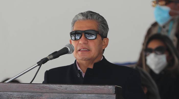 El ministro de Defensa boliviano Edmundo Novillo.