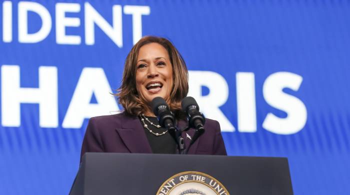 La vicepresidenta estadounidense y futura candidata demócrata a la presidencia, Kamala Harris, en un discurso en Texas el pasado día 25 de julio.