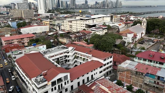 Vista panorámica de la ciudad de Panamá desde el centro histórico.