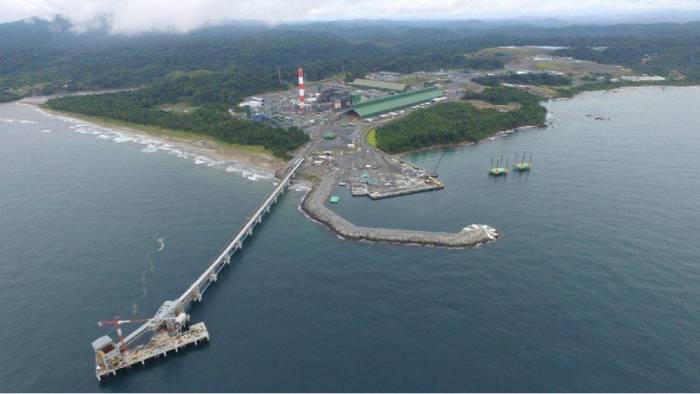 Imagen del puerto de Punta Rincón, en Panamá, en el distrito de Donoso, provincia de Colón, parte del proyecto Cobre Panamá.