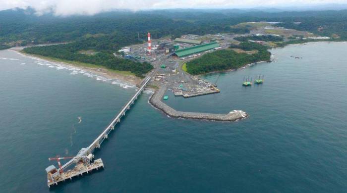 El puerto de Punta Rincón, en el distrito de Donoso, provincia de Colón, Panamá, es parte del proyecto Cobre Panamá.
