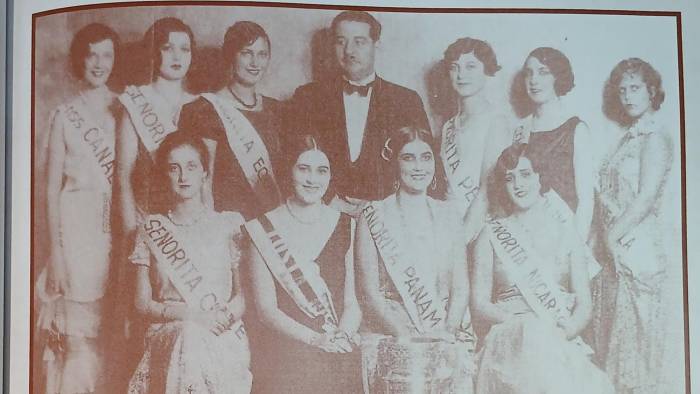 Fotografia grupal de Miss America Latina 1930.