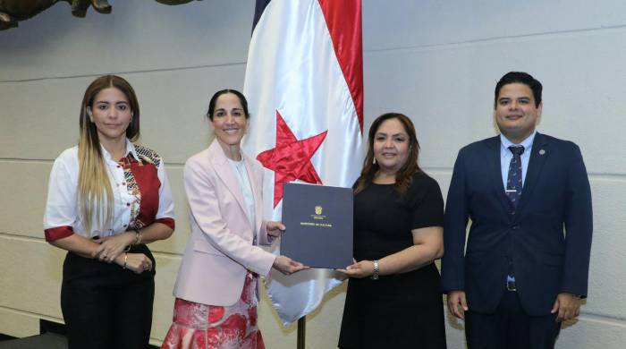 La ministra de Cultura, Maruja Herrera, durante la presentación del proyecto de ley.