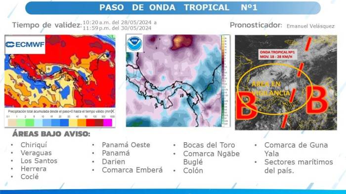 Emiten ‘aviso de vigilancia’ por paso de onda tropical