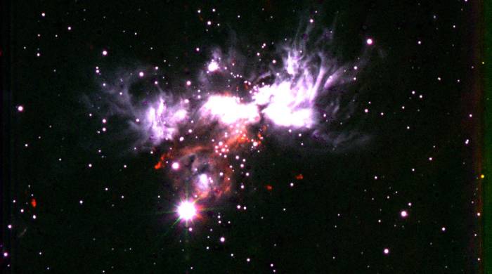 Imagen de la región de formación estelar masiva AFGL 5180.