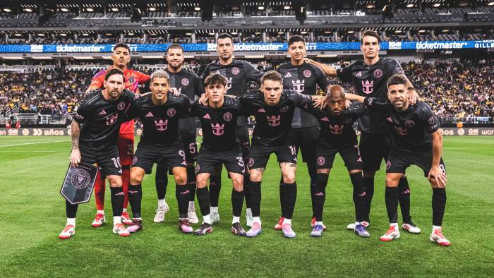 El equipo titular del Inter Miami en el duelo amistoso contra el CF América.