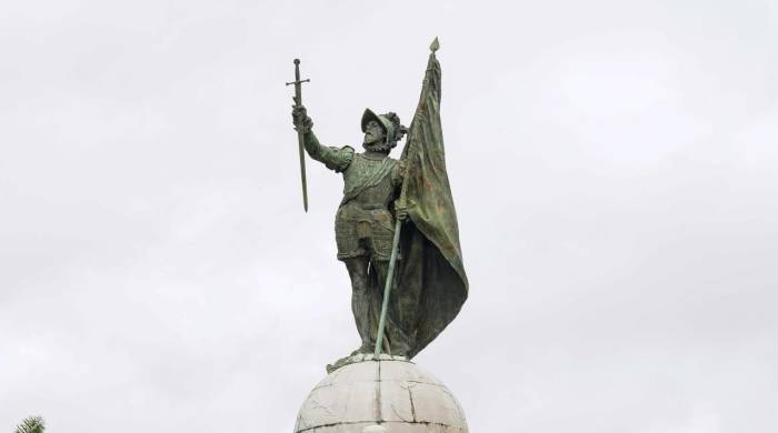 Acto de conmemoración por el centenario de la inauguración del monumento de Vasco Nuñez de Balboa por parte de la Embajada de España, en la Cinta Costera de la Ave. Balboa.