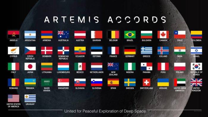 El Departamento de Estado y la NASA lideran los esfuerzos de Estados Unidos en la difusión de Artemisa.