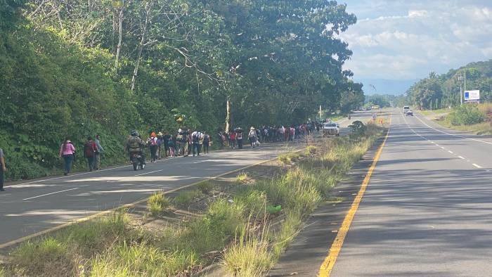 Los migrantes, en su mayoría venezolanos, llevaban al menos tres días varados en Paso Canoas.