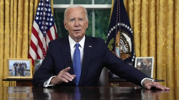 En el discurso, que duró 11 minutos, Biden dijo que Estados Unidos está en un ‘punto de inflexión’.
