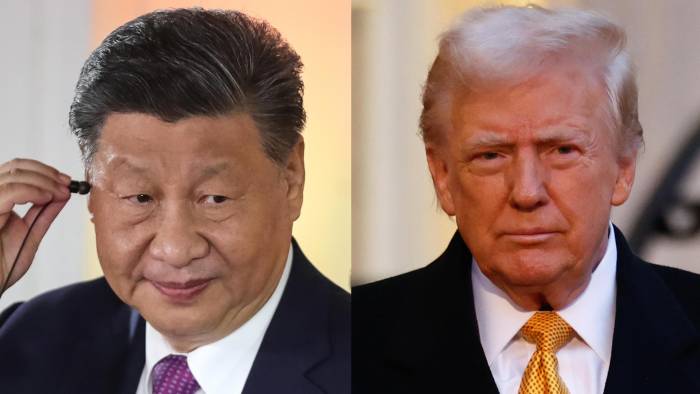 Combo de fotografías donde se observa al presidente de China, Xi Jinping (i), y al presidente electo de EE.UU., Donald Trump.