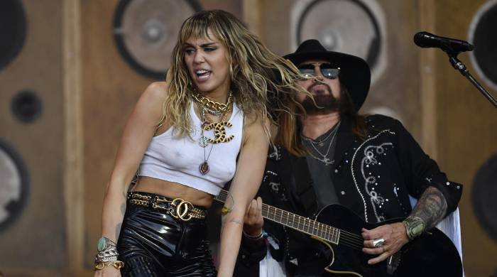 Imagen de la actriz y cantante Miley Cyrus en concierto. EFE/EPA/NEIL HALL