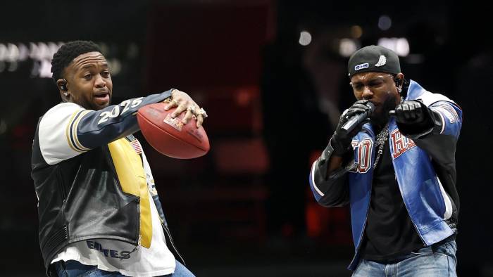 Kendrick Lamar, durante su presentación en el Super Bowl LIX. EFE/EPA/ERIK S. LESSER