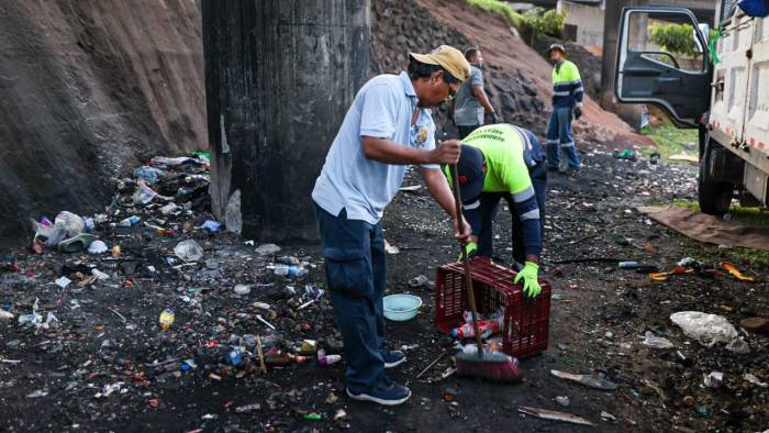 El operativo incluyó el aseo del espacio público.