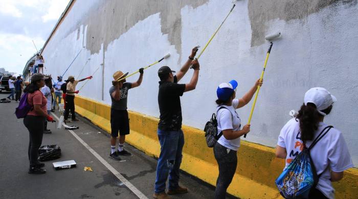 Voluntarios se sumaron a las tareas de limpieza.