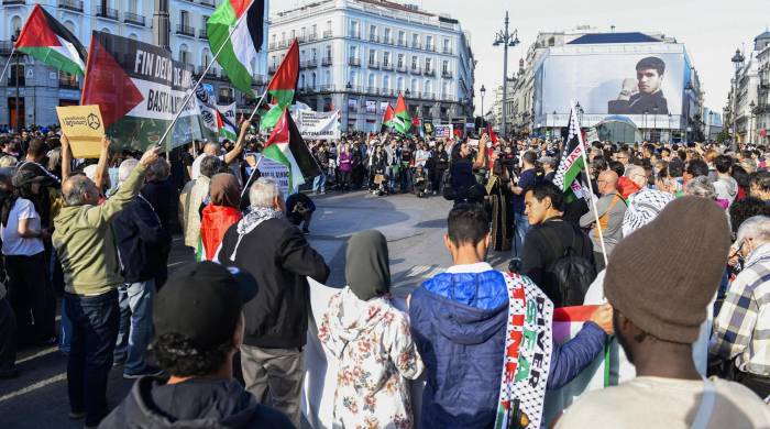 Fotografía de archivo de una marcha en favor de Palestina llevada a cabo en Madrid.