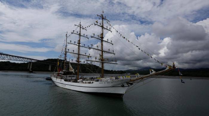 El buque Escuela Guayas, velero de entrenamiento de la Armada del Ecuador, llegó al puerto de Balboa este viernes, 18 de octubre a ciudad de Panamá.