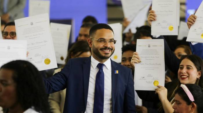 El diputado Betserai Richards durante un evento político, el 21 de junio de 2024, en la ciudad de Panamá.