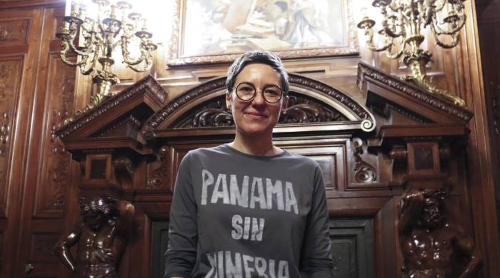 Fotografía de archivo de la cineasta panameña Ana Endara durante una entrevista con EFE, en Madrid.