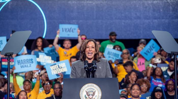 La vicepresidenta de EE.UU. y candidata demócrata, Kamala Harris.