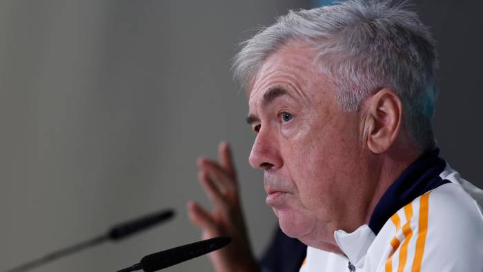 Carlo Ancelotti, durante la rueda de prensa.