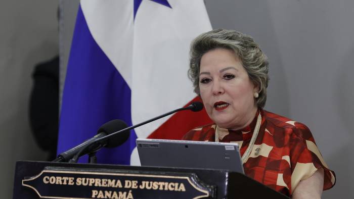 La presidenta de la Corte Suprema de Justicia de Panamá, María Eugenia López.