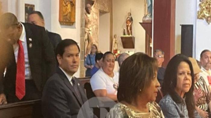 Rubio en la iglesia de La Merced.