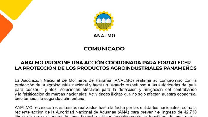 Comunicado de la Analmo.