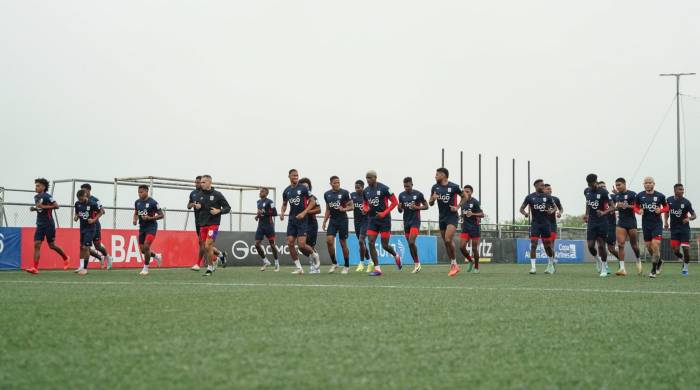 La Selección Nacional de Panamá durante su último entrenamiento en Penonomé previo al duelo frente a Costa Rica.