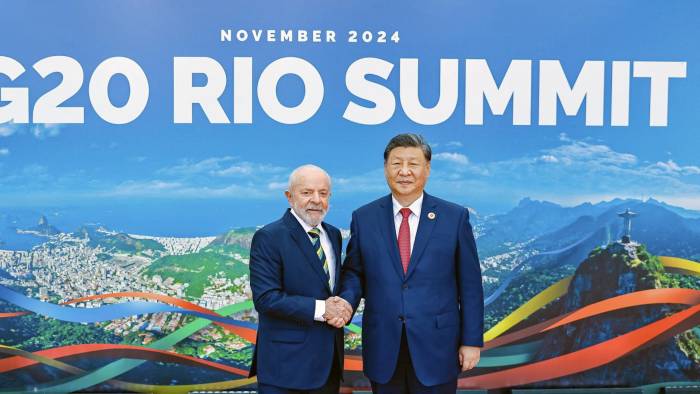 Los presidentes Luiz Inacio ‘Lula’ da Silva y Xi Jinping en la inauguración del G20 en Río de Janeiro.