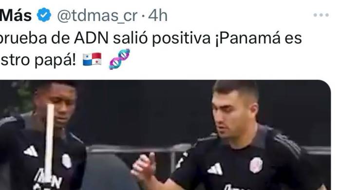 Mensaje del sitio TD Más sobre el juego de Costa Rica frente a Panamá.