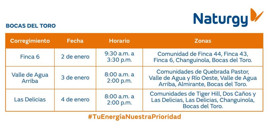 Trabajos de mantenimiento en la red eléctrica del 30 de diciembre de 2024 al 5 de enero de 2025