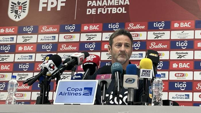 El técnico de la selección de Panamá, Thomas Christiansen durante conferencia de prensa de este 12 de marzo.